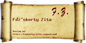 Fáskerty Zita névjegykártya