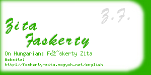 zita faskerty business card